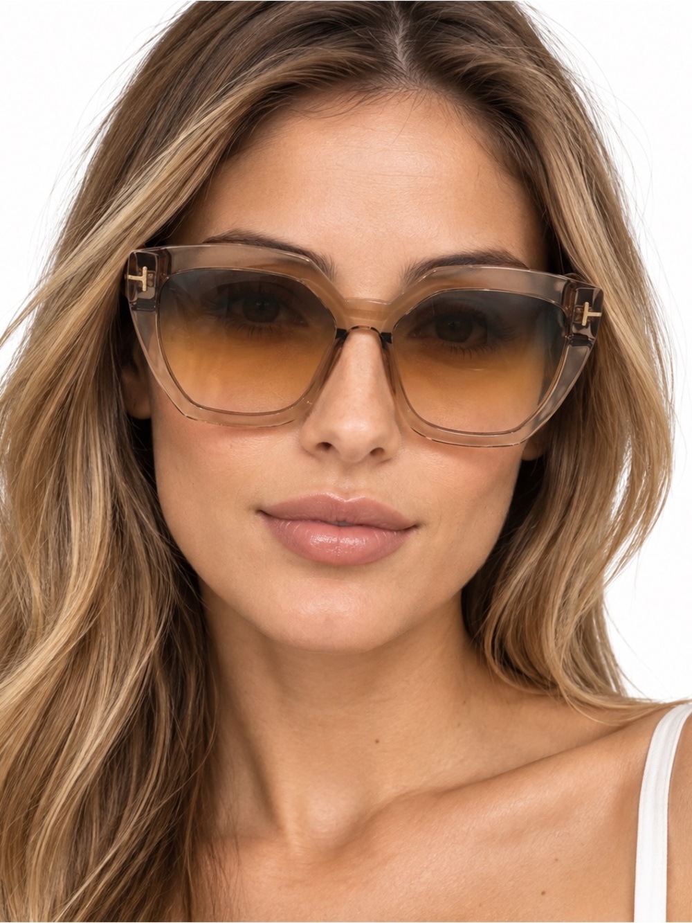 Authentic NWOT Tom Ford oversized 
 sunglasses with brown gradient lenses - Picture 2 of 11